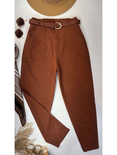 Calça Sarja Cenoura Aladim Terra Cota 