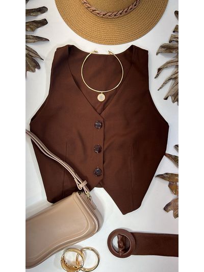 Colete Regata Alfaiataria Marrom