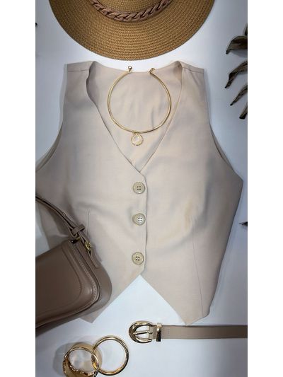 Colete Regata Alfaiataria Bege