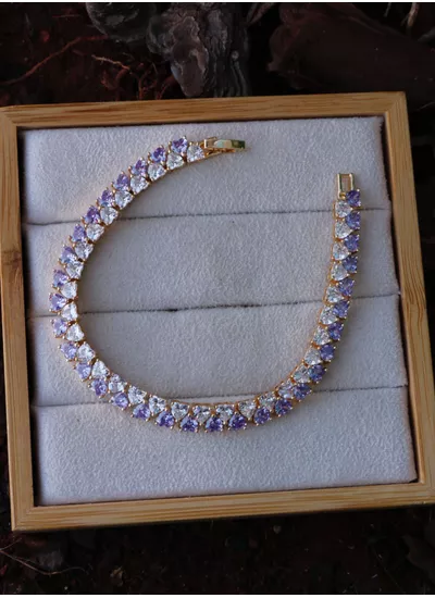 Pulseira Riviera Luxo na Pedra Fusion Tanzanita em... - Dillu Jóias