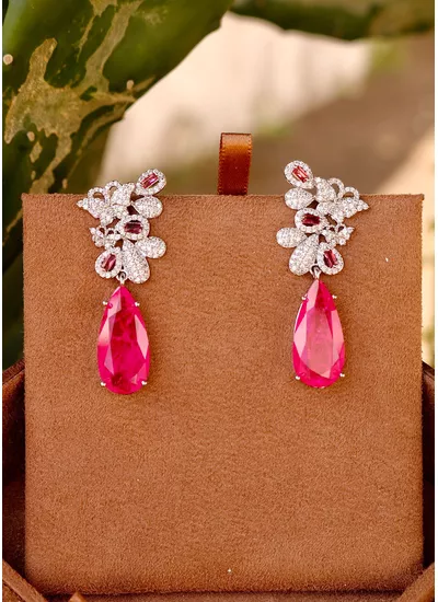 Brinco Luxo Cravejado com Zircônia na Pedra Fusion... - Dillu Jóias
