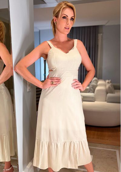 VESTIDO TRICOLINE NATURE - 2658.BEGE - RUDÉLY LOJA