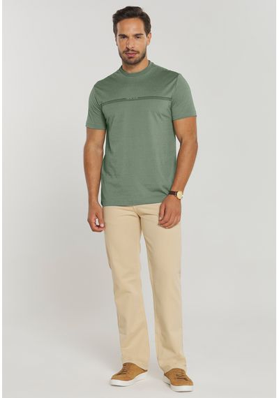 CAMISETA MESCLA EST. FAIXA - 3757.VERDE - RUDÉLY LOJA