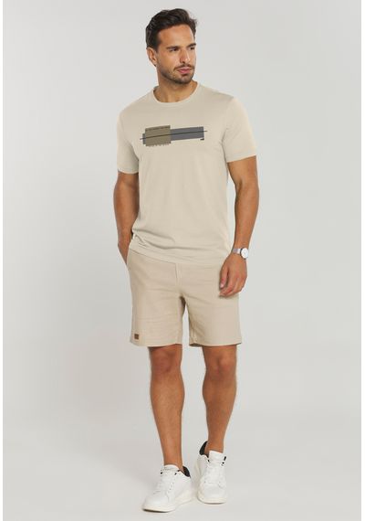 CAMISETA ESTAMPA BLOCO - 3750.BEGE - RUDÉLY LOJA