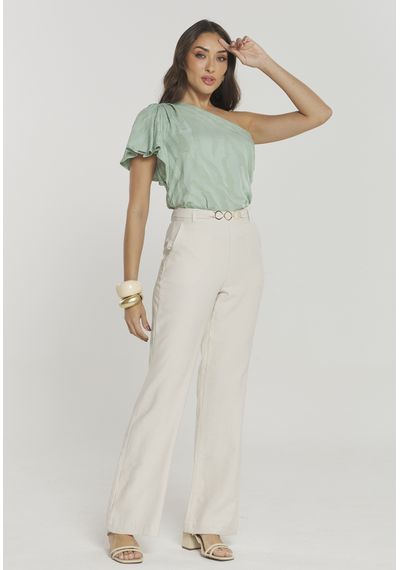 BLUSA BABADO ANIMALE - 8798.VERDE CLARO - RUDÉLY LOJA