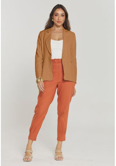 BLAZER ALFAIATARIA - 7397.MARROM CLARO - RUDÉLY LOJA
