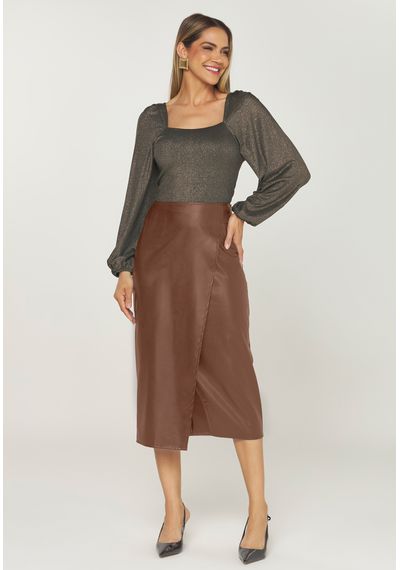 SAIA TRANSPASSADA PU - 2707.MARROM - RUDÉLY LOJA