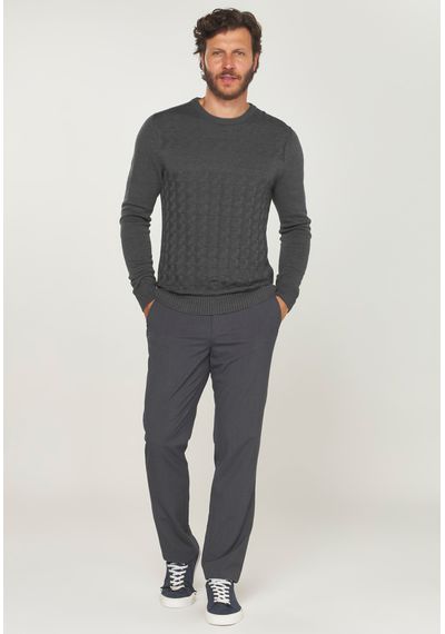 SUETER MASCULINO RELEVOS - 9869.MESCLA ESCURO - RUDÉLY LOJA