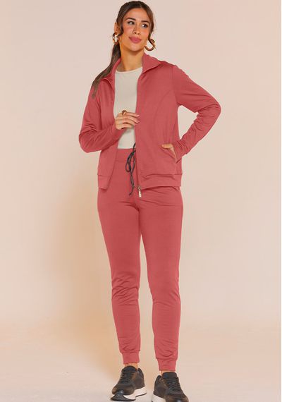 JAQUETA FEMININA TÉRMICA - 7389.ROSA ESCURO - RUDÉLY LOJA