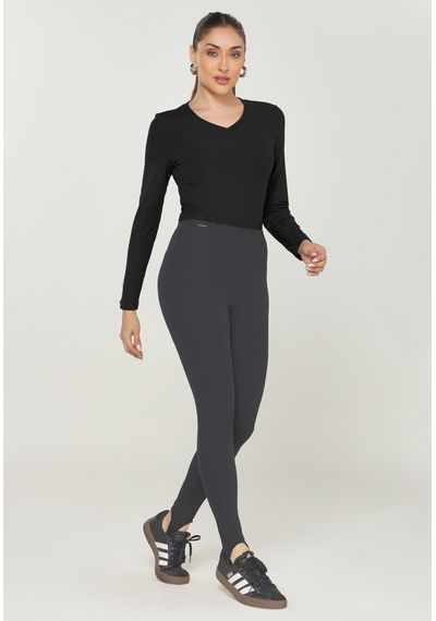 BLUSA CANELADA TÉRMICA V - 8856.PRETO - RUDÉLY LOJA