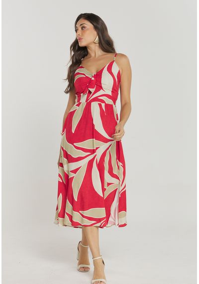 VESTIDO MIDI ESTAMPADO - 2698.002 - RUDÉLY LOJA