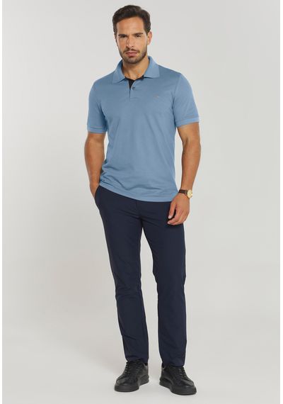 POLO MALHA PIQUET - 3643.AZUL JEANS - RUDÉLY LOJA