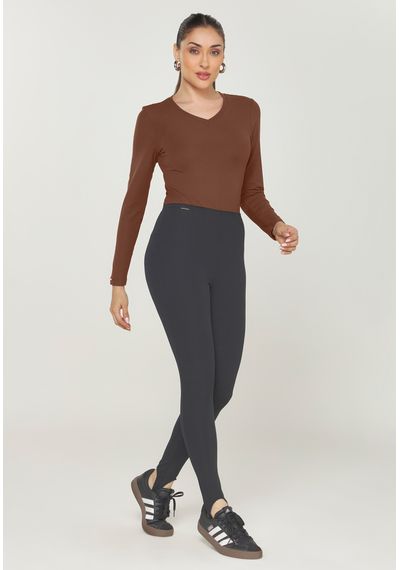 BLUSA CANELADA TÉRMICA V - 8856.MARROM CLARO - RUDÉLY LOJA