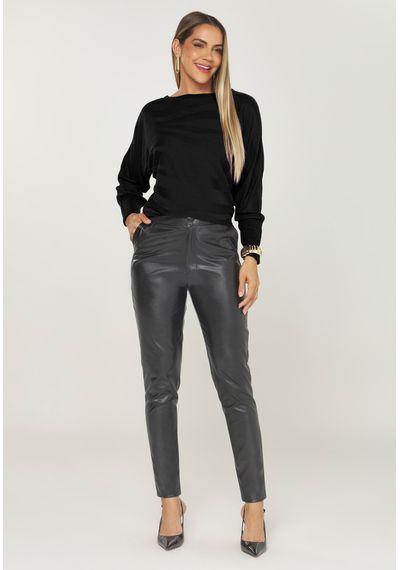 BLUSA TRICÔ JACQUARD - 9820.PRETO - RUDÉLY LOJA