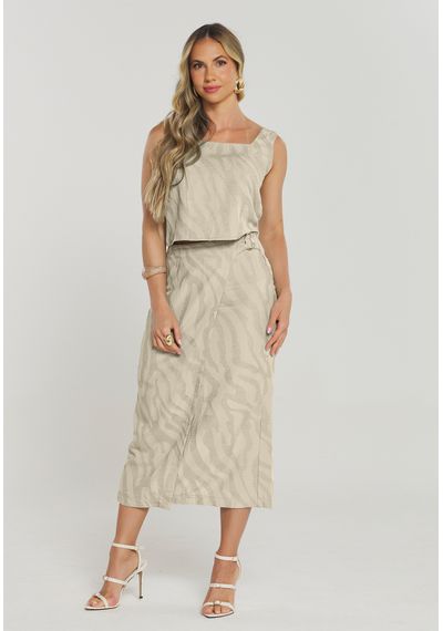 CROPPED ANIMALE - 8805.BEGE - RUDÉLY LOJA