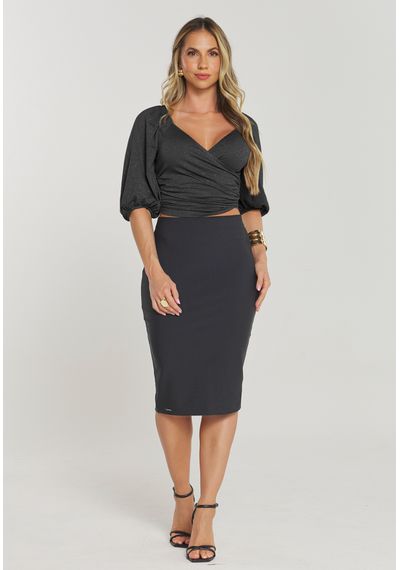 CROPPED BRILHO - 8786.PRETO - RUDÉLY LOJA