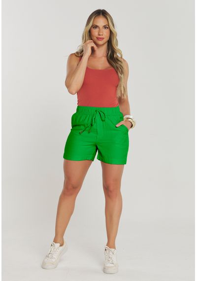 SHORT TWILL ELÁSTICO - 5428.VERDE - RUDÉLY LOJA