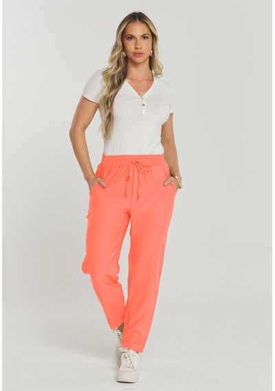 CALÇA CONFORT TWILL - 5374.CORAL - RUDÉLY LOJA