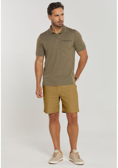 BERMUDA LINHO MASCULINA - 1307.CARAMELO - RUDÉLY LOJA