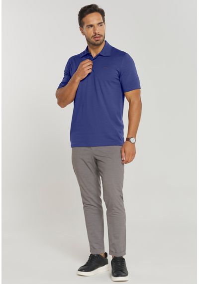 POLO ALGODÃO PRIME - 3668.AZUL INTENSO - RUDÉLY LOJA