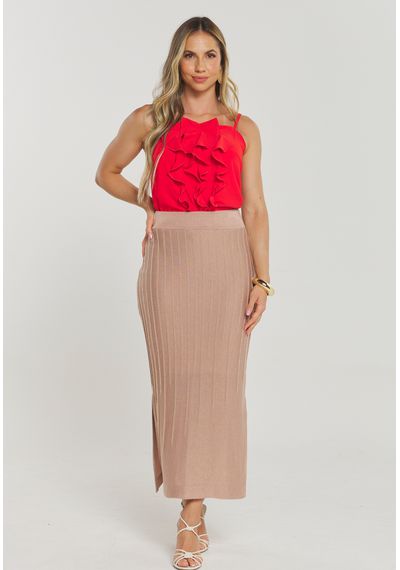 BLUSA FLUID C/ BABADOS - 8802.MELANCIA - RUDÉLY LOJA