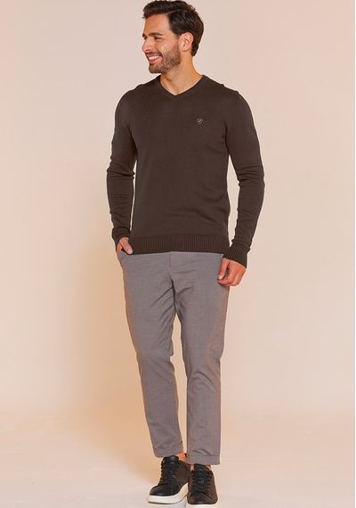 SUETER MASC. CLASSICO - 9103.MARROM - RUDÉLY LOJA