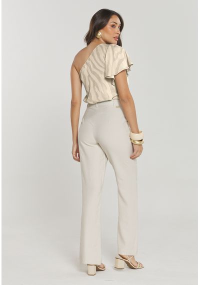 BLUSA BABADO ANIMALE - 8798.BEGE - RUDÉLY LOJA