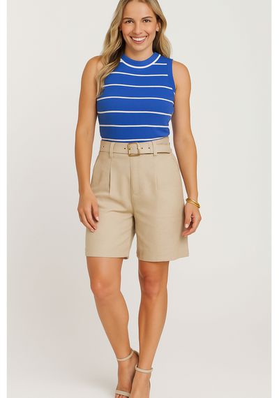 CROPPED LISTRADO JOLIE - 8836.AZUL INTENSO - RUDÉLY LOJA