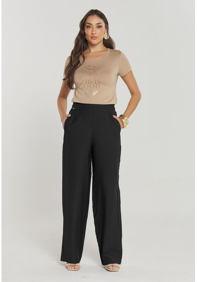 CALÇA PANTALONA VISCOSE - 5415.PRETO - RUDÉLY LOJA