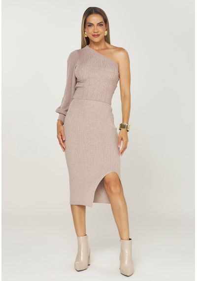 SAIA TRICÔ MESCLA - 9642.AREIA - RUDÉLY LOJA