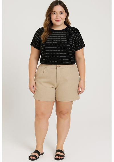 SHORT LINHO PLUS - 5425.BEGE - RUDÉLY LOJA