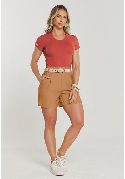 SHORT ALFAIATARIA VISCOSE - 5380.MARROM CLARO - RUDÉLY LOJA