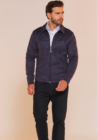 JAQUETA MASCULINA SUEDE - 6171.MARINHO - RUDÉLY LOJA
