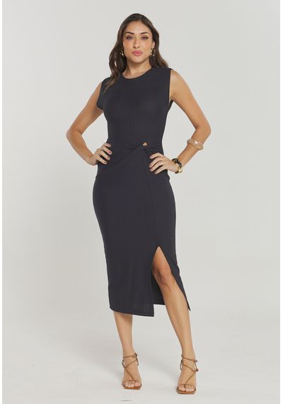 VESTIDO M. CROCHÊ - 2688.PRETO - RUDÉLY LOJA