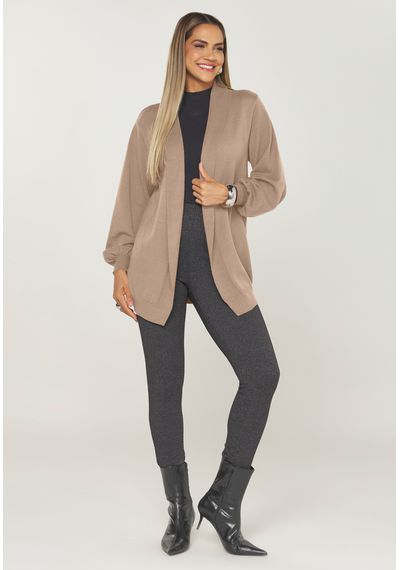 CARDIGÃ FUTURE MGA VOLUMOSA - 9859.AREIA - RUDÉLY LOJA