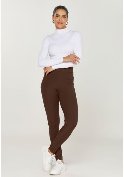 CALÇA CANELADA TÉRMICA - 5451.MARROM CLARO - RUDÉLY LOJA