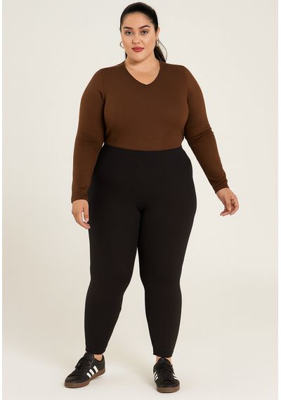 BLUSA CANELADA TÉRMICA V PLUS - 8852.MARROM CLARO - RUDÉLY LOJA