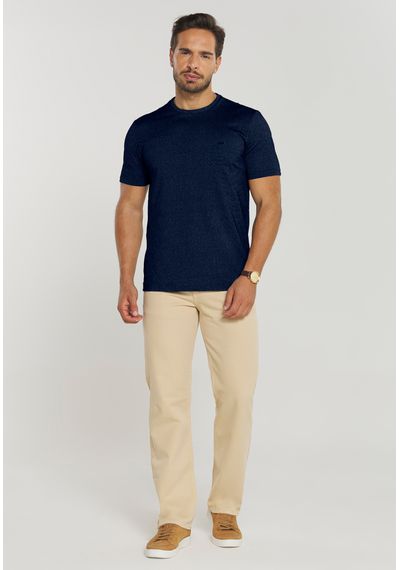 CAMISETA BÁSICA MESCLA - 3677.MARINHO - RUDÉLY LOJA