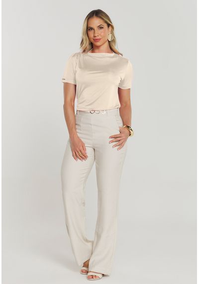 T-SHIRT RAYON PREGAS - 8828.BEGE - RUDÉLY LOJA