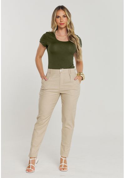 T-SHIRT VISCO - 3780.VERDE MILITAR - RUDÉLY LOJA