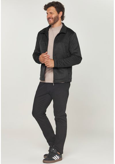 JAQUETA MASCULINA SUEDE - 6171.PRETO - RUDÉLY LOJA