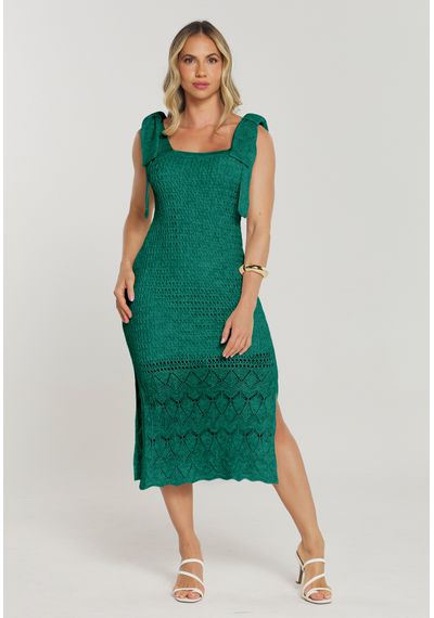 VESTIDO TRICÔ - 2701.VERDE - RUDÉLY LOJA