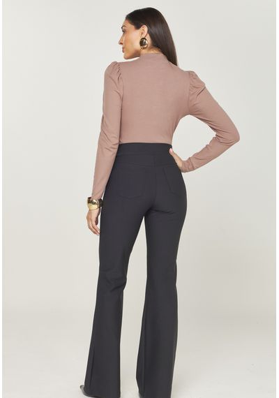 CALÇA FLARE CONFORT FIT - 5447.PRETO - RUDÉLY LOJA