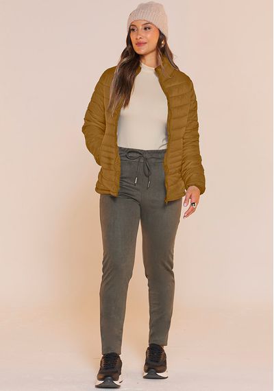 JAQUETA FEM. MATEL. - 2 L. - 10001.CARAMELO - RUDÉLY LOJA