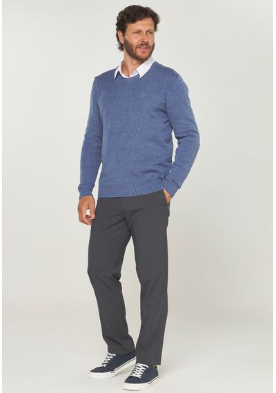 SUETER MASC. CLASSICO - 9103.AZUL CLARO - RUDÉLY LOJA