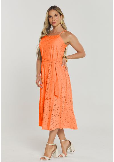 VESTIDO LAISE - 2694.TANGERINE - RUDÉLY LOJA