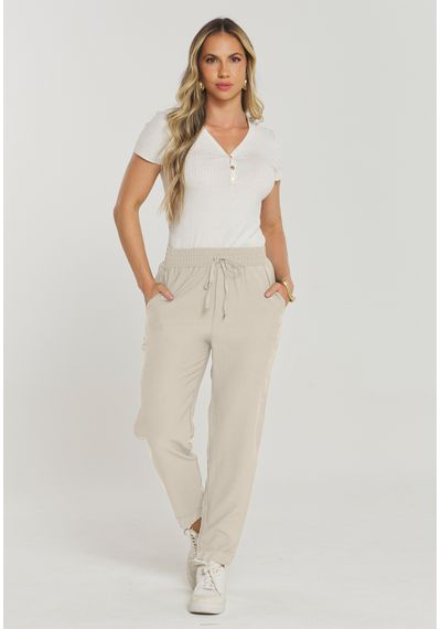 CALÇA CONFORT TWILL - 5374.BEGE - RUDÉLY LOJA