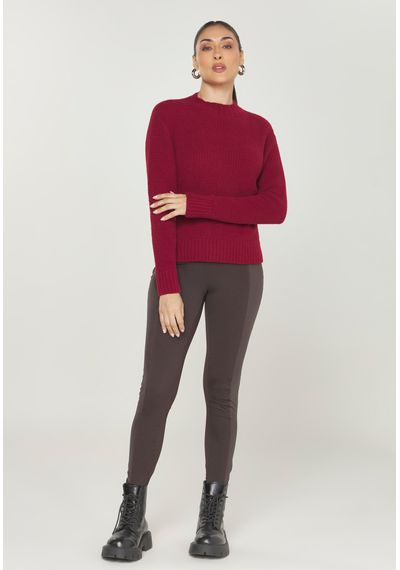 PULL PLUMA GOLA MÉDIA - 9840.BORDO - RUDÉLY LOJA