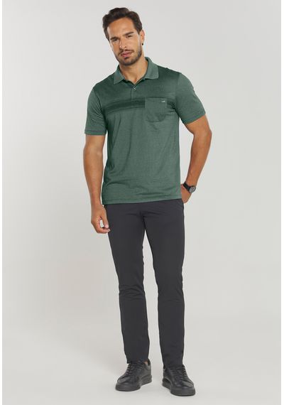 POLO LISTRA FRONTAL - 3642.VERDE MILITAR - RUDÉLY LOJA
