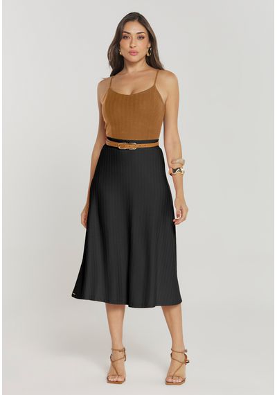 CROPPED MALHA CROCHÊ - 8784.CARAMELO - RUDÉLY LOJA